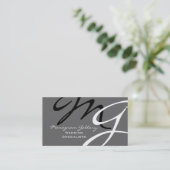 パーソナライズされたカスタムモノグラム名刺 名刺 (スタンド正面)