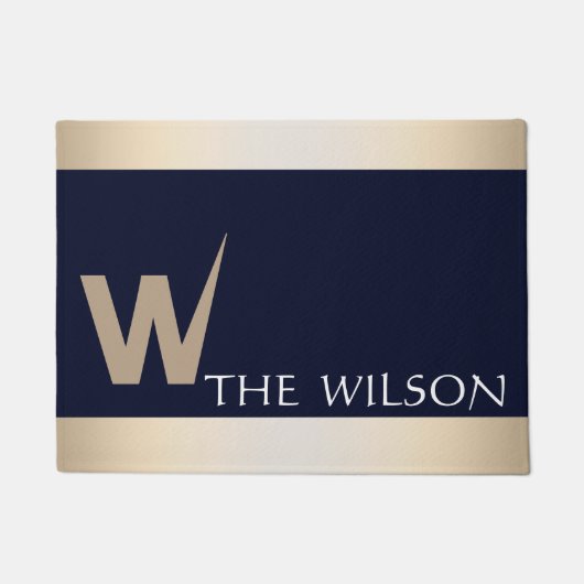 パーソナライズされたカスタムモノグラム ドアマット (正面)