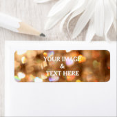 パーソナライズされたカスタムラベル金ゴールドグリッター戻り ラベル (インサイチュ)