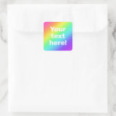 パーソナライズされたカスタムレインボー スクエアシール (バッグ)