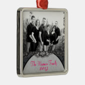 パーソナライズされたカスタムレースフローラ撮影オーナメント メタルオーナメント (右)