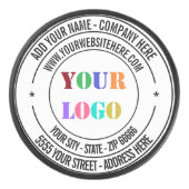 パーソナライズされたカスタムロゴと文字ホッケーパック アイスホッケーパック (正面)