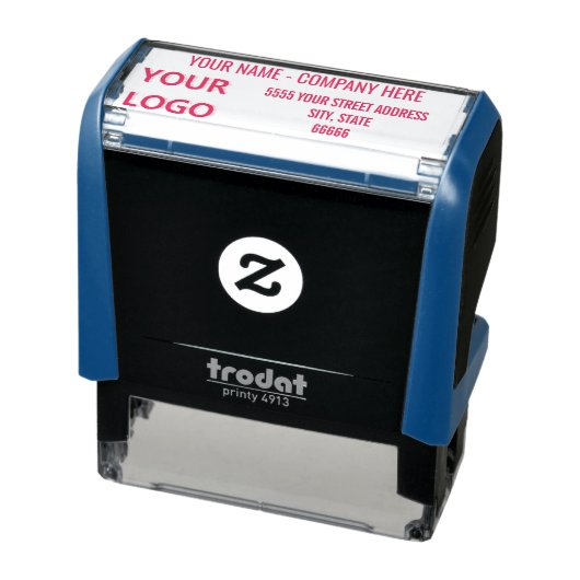 パーソナライズされたカスタムロゴ名 返送先住所 現代的 セルフインキングスタンプ (商品)