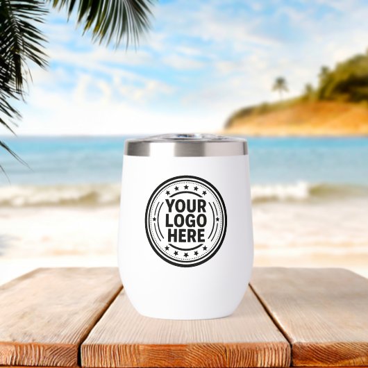 パーソナライズされたカスタムワインタンブラー (ビーチ (回転後))