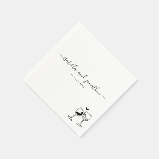 パーソナライズされたカスタムワインテイスティングをテーマにしたナプキン スタンダードカクテルナプキン (角)