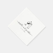 パーソナライズされたカスタムワイン&ブレウズテーマナプキンス スタンダードカクテルナプキン (角)