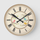 パーソナライズされたカスタムヴィンテージ自分の写真と文字 ラウンド壁時計 (正面)