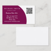 パーソナライズされたカスタム企業のQRコードロゴ事業 名刺 (正面/裏面)