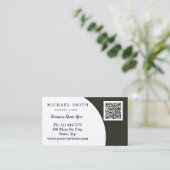 パーソナライズされたカスタム企業のQRコードロゴ事業 名刺 (スタンド正面)