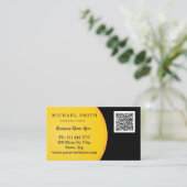 パーソナライズされたカスタム企業のQRコードロゴ事業 名刺 (スタンド正面)