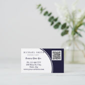 パーソナライズされたカスタム企業のQRコードロゴ事業 名刺 (スタンド正面)