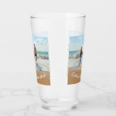 パーソナライズされたカスタム写真と文字名ガラス タンブラーグラス (左)