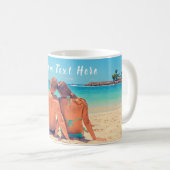 パーソナライズされたカスタム写真と文字 コーヒーマグカップ (正面右)