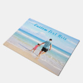 パーソナライズされたカスタム写真と文字 ドアマット (アングル)