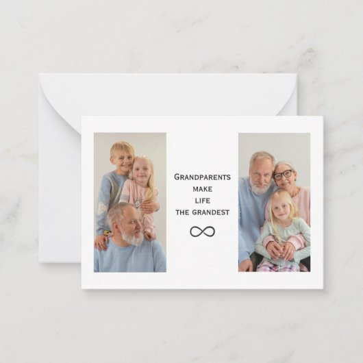 パーソナライズされたカスタム写真と文字 ノートカード (正面)