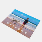 パーソナライズされたカスタム写真の形式 ドアマット (アングル)