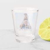 パーソナライズされたカスタム写真の結婚ショットグラス ショットグラス (裏面)