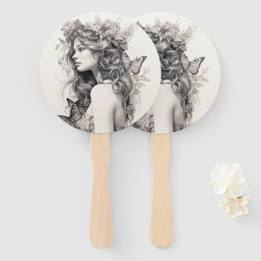 パーソナライズされたカスタム写真の追加 ハンドファン (正面&裏面)