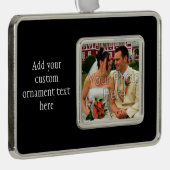 パーソナライズされたカスタム写真ギフト シルバープレートフレームオーナメント (右)