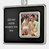 パーソナライズされたカスタム写真ギフト シルバープレートフレームオーナメント (左)