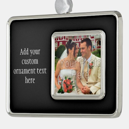 パーソナライズされたカスタム写真ギフト シルバープレートフレームオーナメント (左)