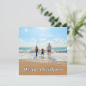 パーソナライズされたカスタム写真クリスマスカード (スタンド正面)