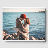 パーソナライズされたカスタム写真ロマンモダン結婚ツ ゲストブック (裏面)