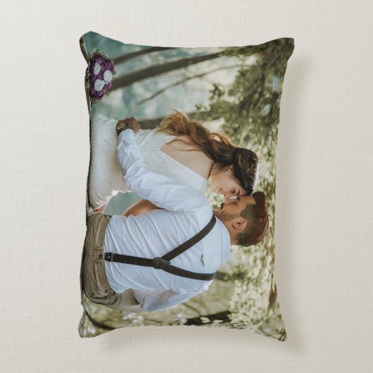 パーソナライズされたカスタム写真両面 アクセントクッション (裏面(縦))