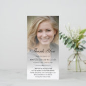 パーソナライズされたカスタム写真悔やみや弔慰 サンキューカード (スタンド正面)