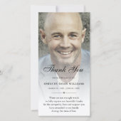 パーソナライズされたカスタム写真悔やみや弔慰 サンキューカード (正面)