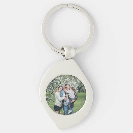 パーソナライズされたカスタム写真最高のパパー キーホルダー (正面)