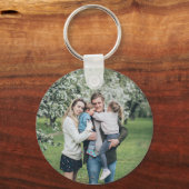 パーソナライズされたカスタム写真最高のパパー キーホルダー (正面)