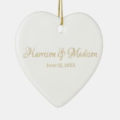 パーソナライズされたカスタム写真結婚集 セラミックオーナメント (右)