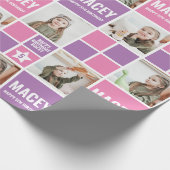 パーソナライズされたカスタム写真誕生日 ラッピングペーパー (角)