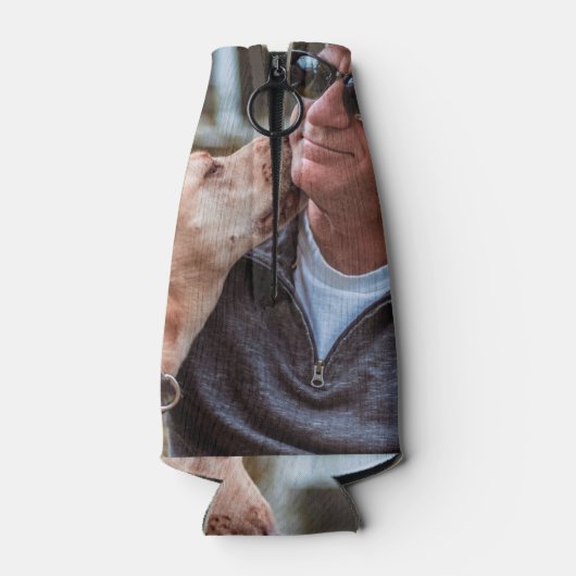 パーソナライズされたカスタム写真 ボトルクーラー (裏面)