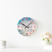 パーソナライズされたカスタム写真 ラウンド壁時計 (ホーム)