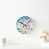 パーソナライズされたカスタム写真 ラウンド壁時計 (ホーム)