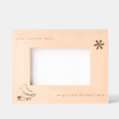 パーソナライズされたカスタム刻付きエッチアイススケート レーザー彫刻フレーム (正面)