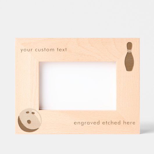 パーソナライズされたカスタム刻刻刻付きエッチング式ボーリングボール レーザー彫刻フレーム (正面)