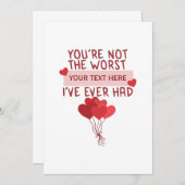 パーソナライズされたカスタム可愛いバレンタインデー 招待状 (正面/裏面)