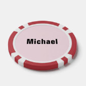 パーソナライズされたカスタム名のトランプのポーカー ポーカーチップ (シングル)