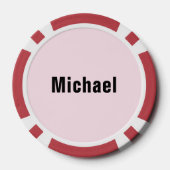 パーソナライズされたカスタム名のトランプのポーカー ポーカーチップ (裏面)