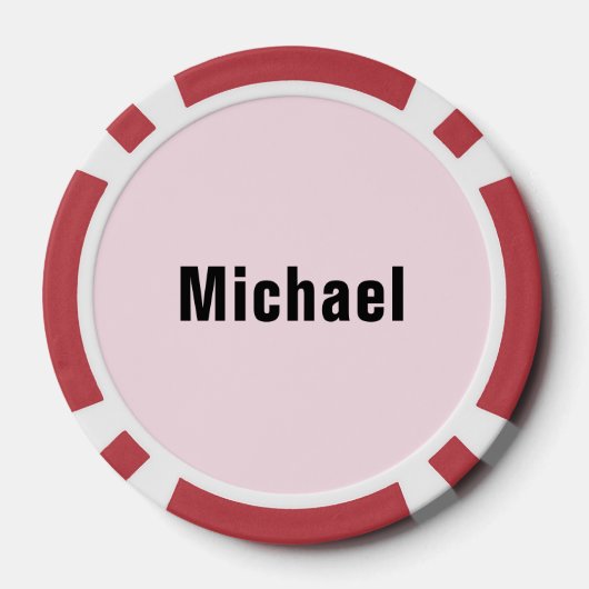 パーソナライズされたカスタム名のトランプのポーカー ポーカーチップ (裏面)