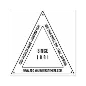 パーソナライズされたカスタム名会社三角形 ラバースタンプ (インプリント)