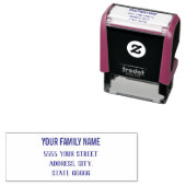 パーソナライズされたカスタム名差出人住所スタンプ セルフインキングスタンプ (インサイチュ)