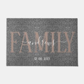 パーソナライズされたカスタム名署名ドアマット ドアマット (正面)