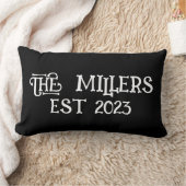 パーソナライズされたカスタム名黒 ランバークッション (ブランケット)