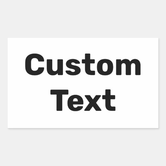 パーソナライズされたカスタム名/名カスタマイズ前 長方形シール (正面)
