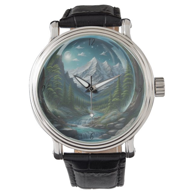 パーソナライズされたカスタム壁時計 腕時計 (正面)