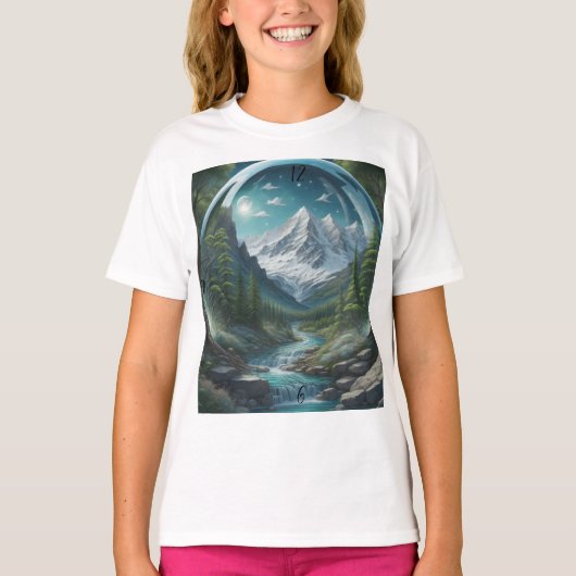 パーソナライズされたカスタム壁時計 Tシャツ (正面)